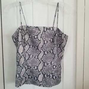 Faux Snakeskin Halter Top